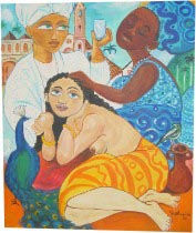 tres mujeres Oil Canvas Figure Painting