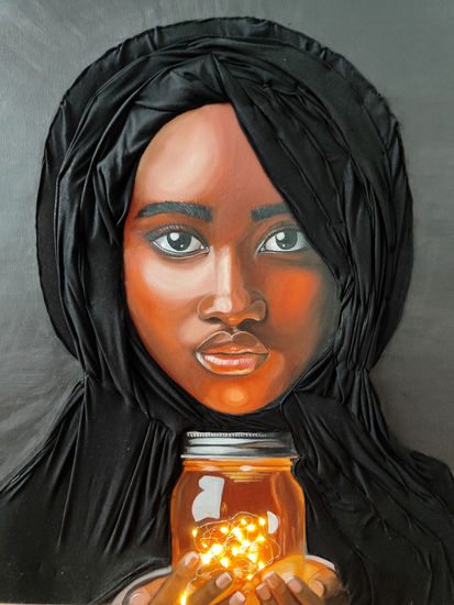 Mujer Luminosa Oil Canvas Portrait