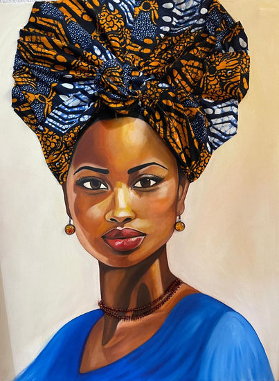 Mujer Magnética Oil Canvas Portrait
