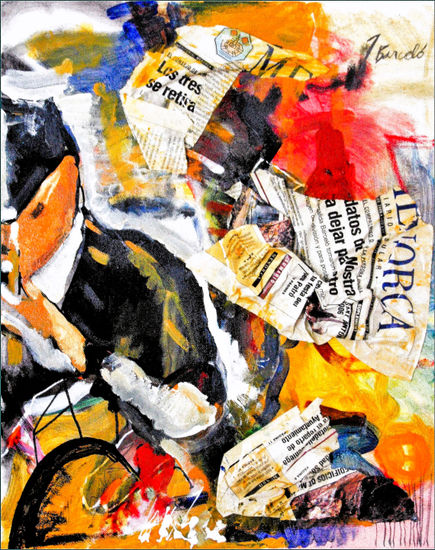 San Juan 2 Gouache Textile Figure Painting