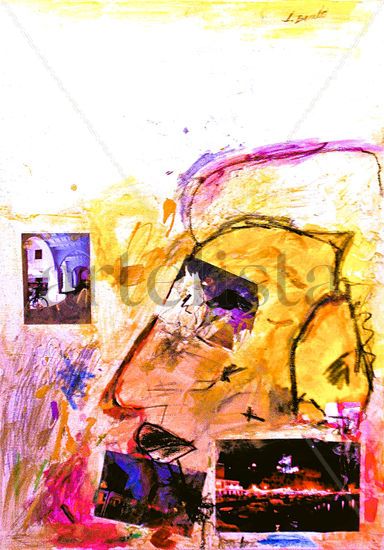 "El Inglés" Mixed media Canvas Figure Painting
