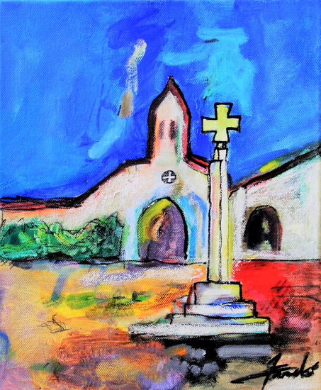 La hermita Mixed media Canvas Landscaping