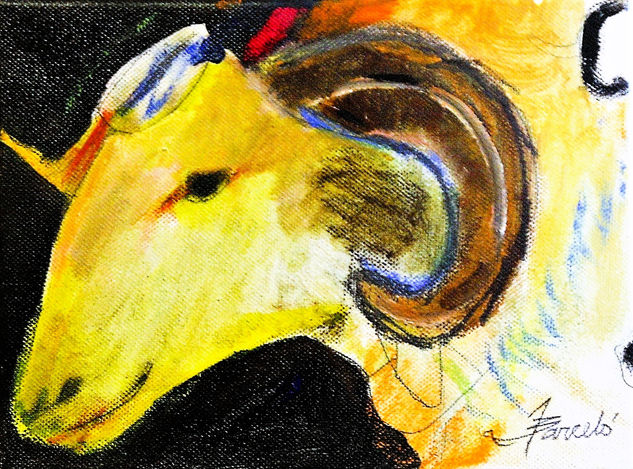 "La noche más corta" Media Mixta Lienzo Animales