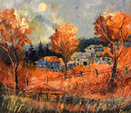 Village in autumn