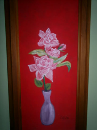 Rosas Oil Panel Floral Painting