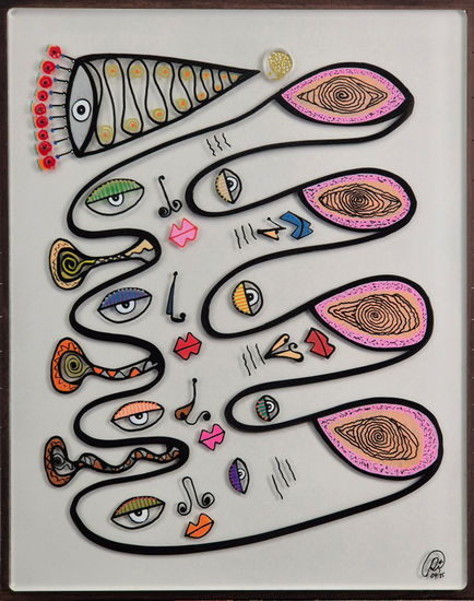 Alma y sentidos Acrylic Glass Figure Painting