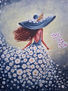Dama con sombrero y pluma