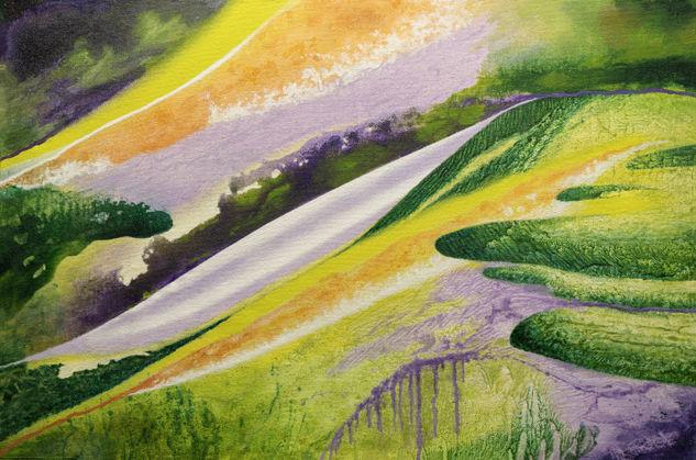 Territorio del viento Acrílico Lienzo Paisaje