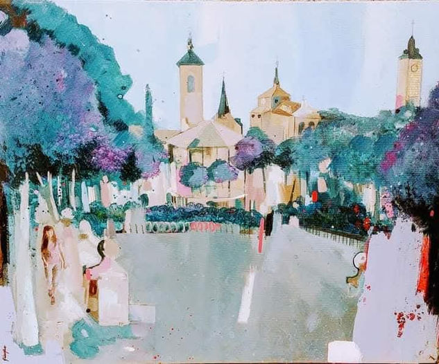 Iglesias de España Acrylic Canvas Landscaping