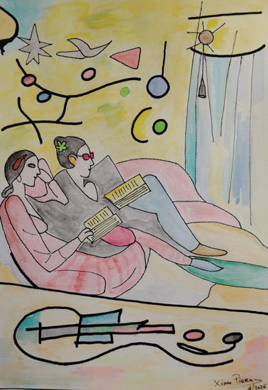 Dia de lectura Mixed Media