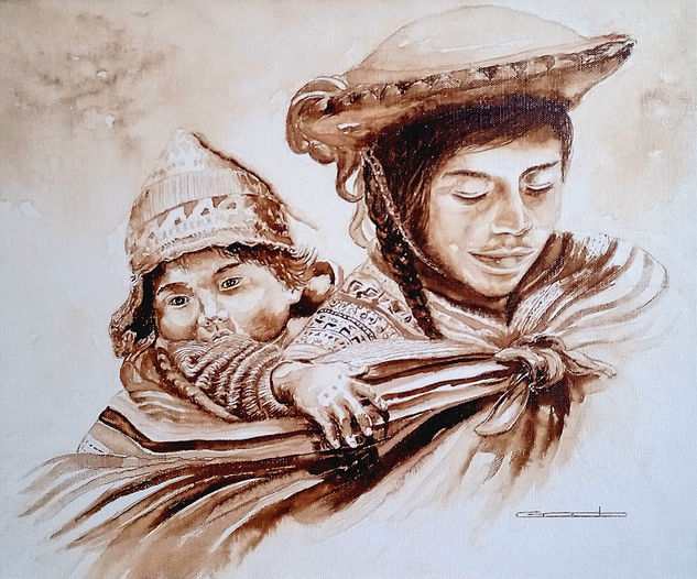 Cholita Cuzqueña Others Canvas Figure Painting
