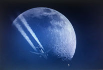 La luna y avión