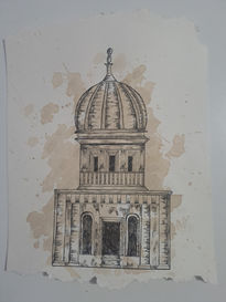 Cúpula en tinta y café