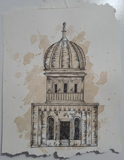 Cúpula en tinta y café Tinta
