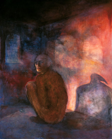 "Transformacion chamánica" Oil Canvas Figure Painting