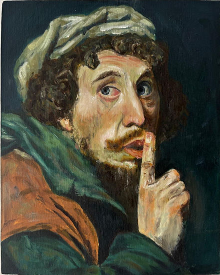 Silencio Oil Panel Portrait