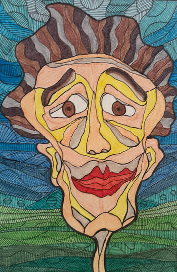 Ese hombre que conocí Rotulador Cartulina Retrato