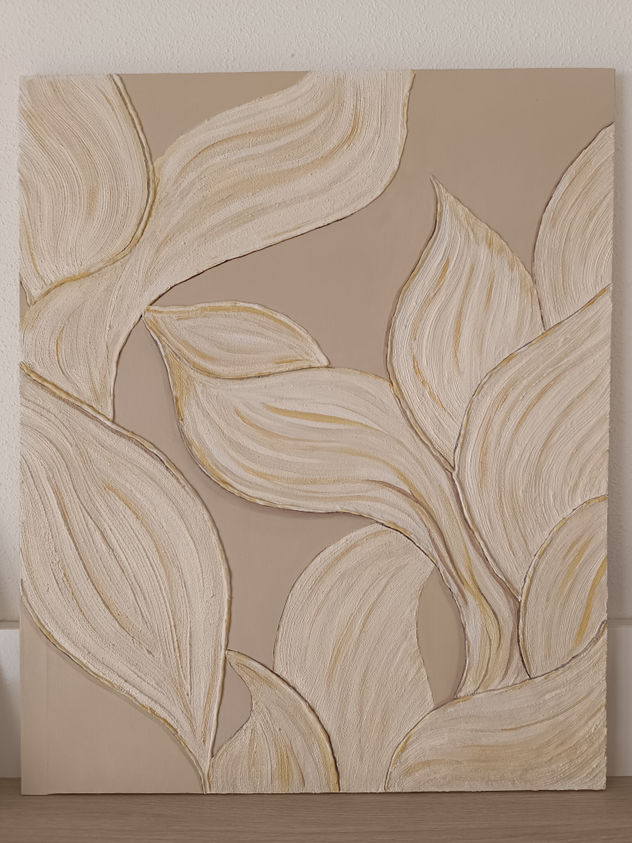 Cuadro Minimalista texturizado " Orgánica en Relieve"