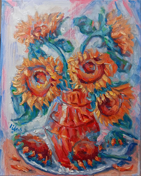 Sunflowers in an...