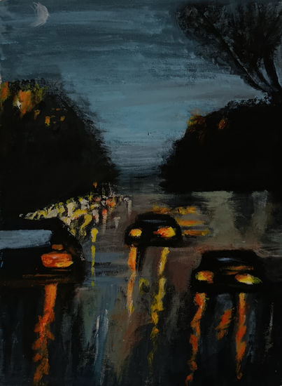 Distorsión de un regreso Acrylic Canvas Landscaping