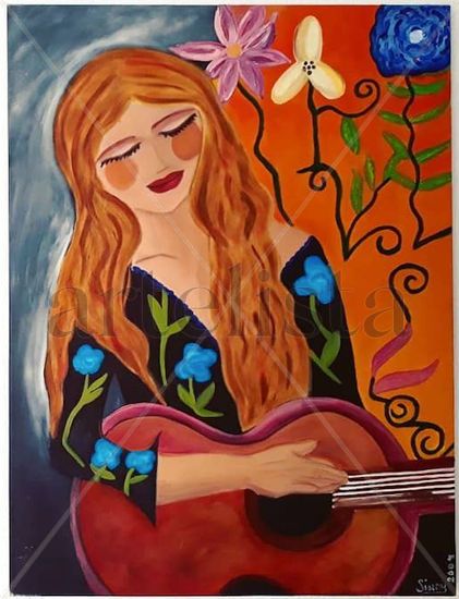 Las cuerdas del universo Oil Canvas Figure Painting