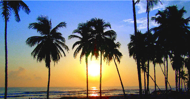 amanecer en el mar