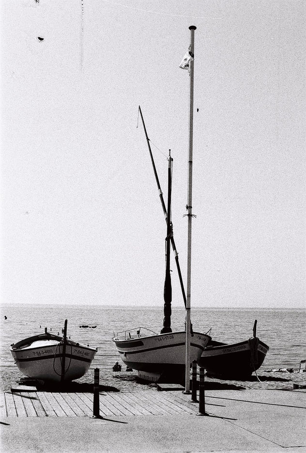 Barcas en pineda de  mar