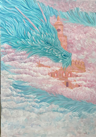 Dragón en la torre del oro Acrílico Otros Otros