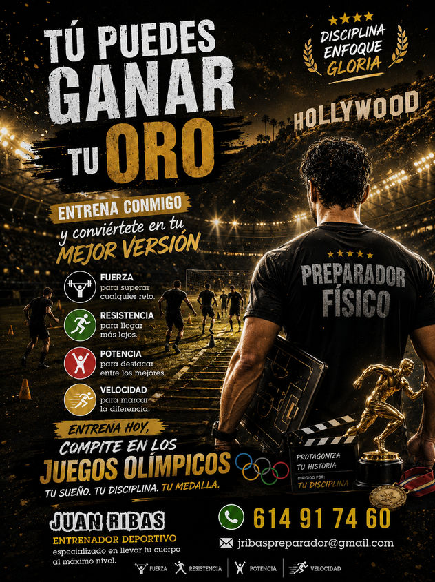 Cartel de cuando Juan ribas era preparador físico