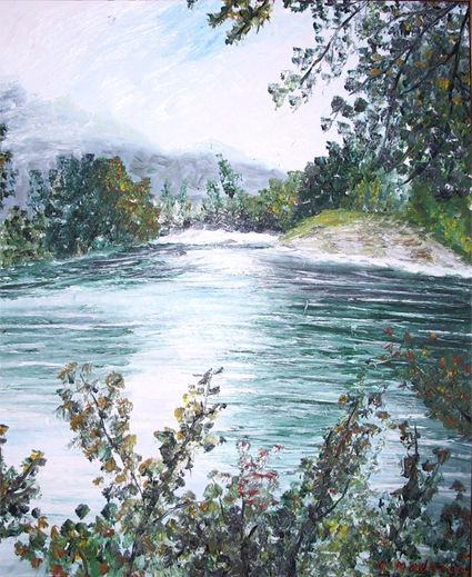 Río Arga Oil Canvas Landscaping