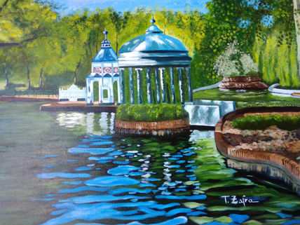 Paisaje con estanque