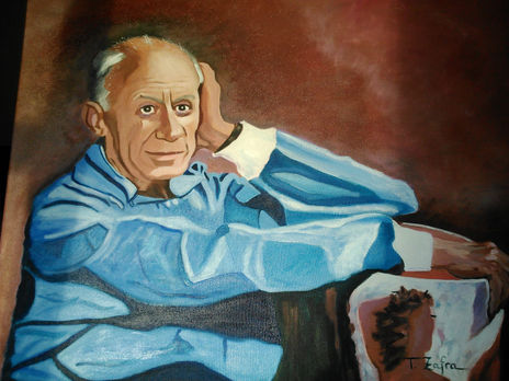 Picasso y jarrón