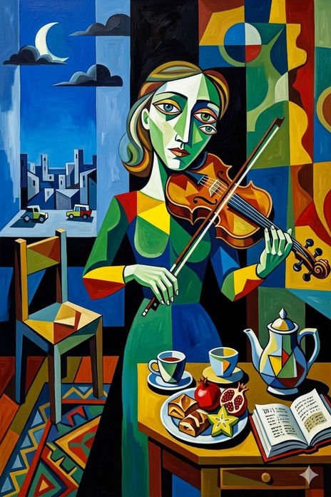 Mujer con violin