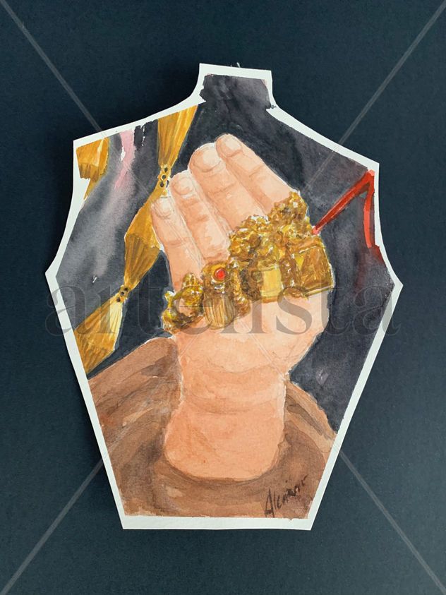 Anillos tradicionales  en una mano