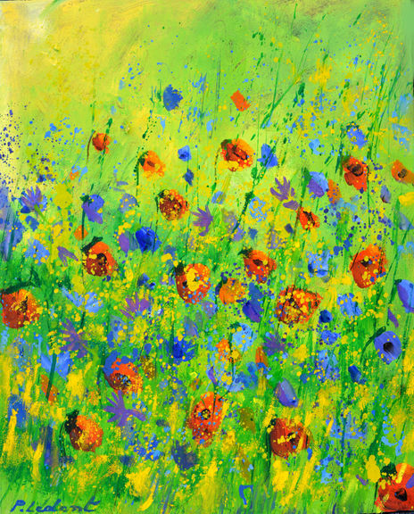 Red poppies Blue...