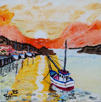 Barco al atardecer