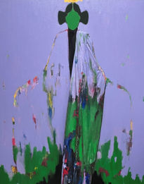 Violet Abstract Art