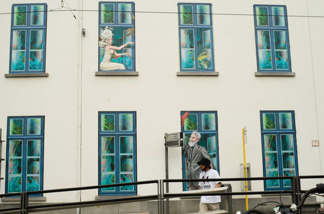 Dibujos en la calle de Amberes