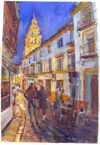 Córdoba Nocturna Watercolour Paper Landscaping