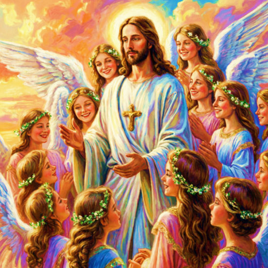 Jesús y Menores Angeles 