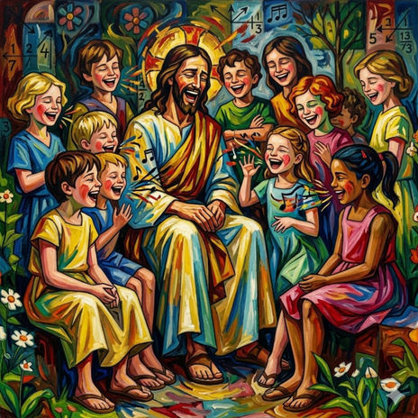 Jesús y Niños Cantando