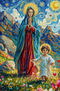 Niño Jesús y María Postexpre Van Gogh