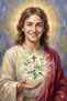 Jesús Menor con Ramo en Corazón