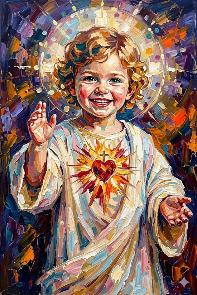 Niño Jesús Bendiciendo en Expresionismo
