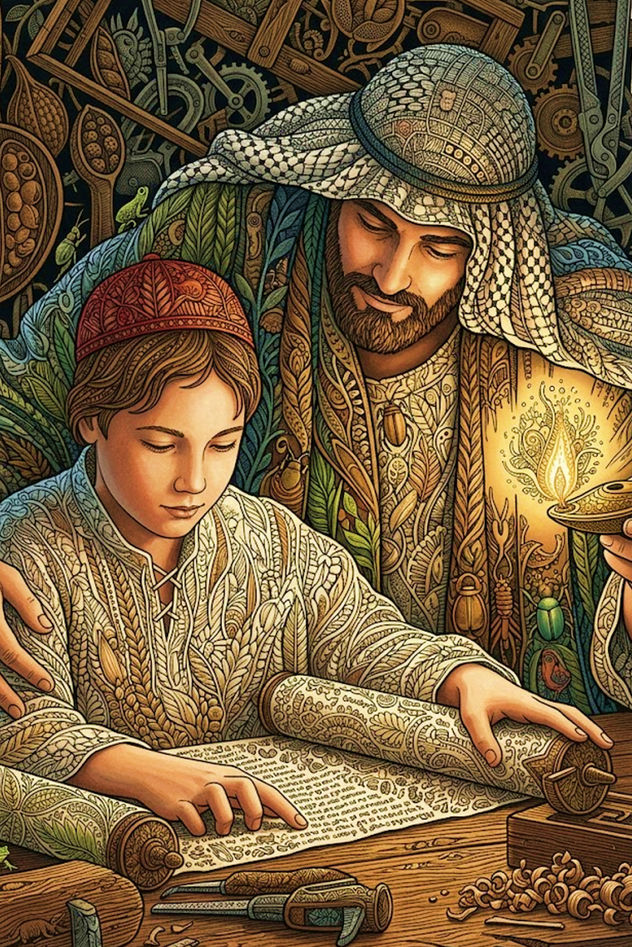 Jesús Menor Leyendo con José en Millie Marotta