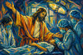 Jesús en Cirujía con Joven en Impresionista.