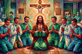 Jesús con Doctores en Oración.