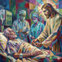 Jesús Tomando de su Mano a Mayor.