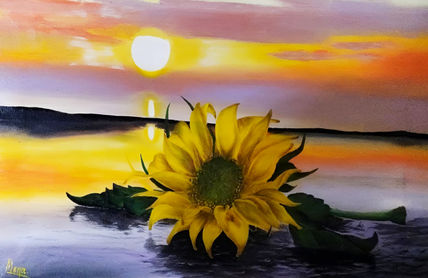 Girasol en el Ocaso