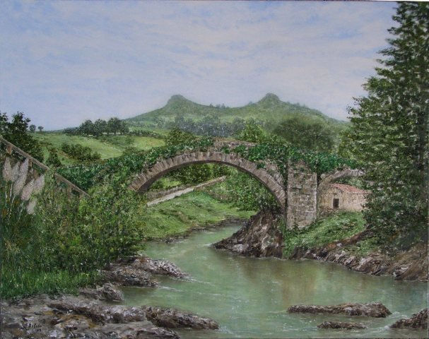 Las Tetas de Liérganes(Cantabria) Oil Canvas Landscaping